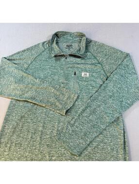 Banded 1/4 Zip Pullover Shirt Mens 3XL Green Heather Performance Top Fishing